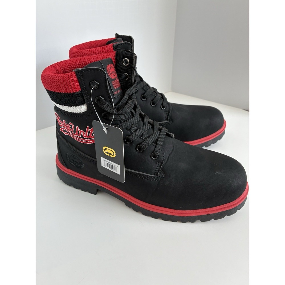 ECKO Unltd ~size 10 Boots~ Black Red White. NWOB